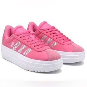 NIB Adidas VL Court Women's Pink Platform Sneakers. 6Y 7Womens